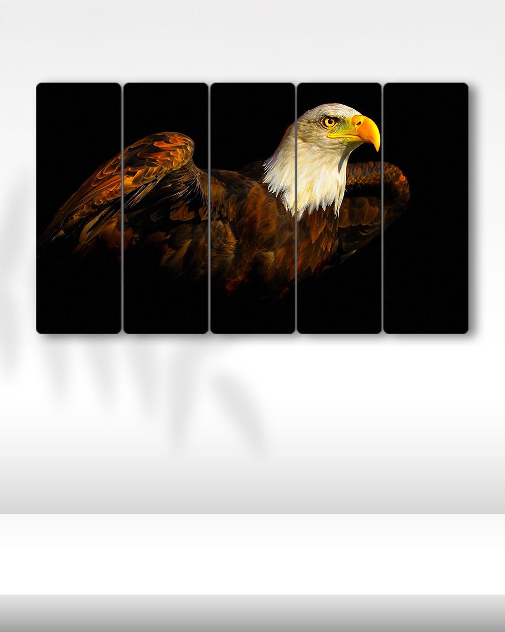 Kartal Dik Duruş - 5 Parçalı Tablo