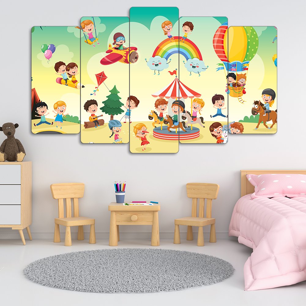 Lunapark, Gökkuşağı - 5 Parçalı Tablo