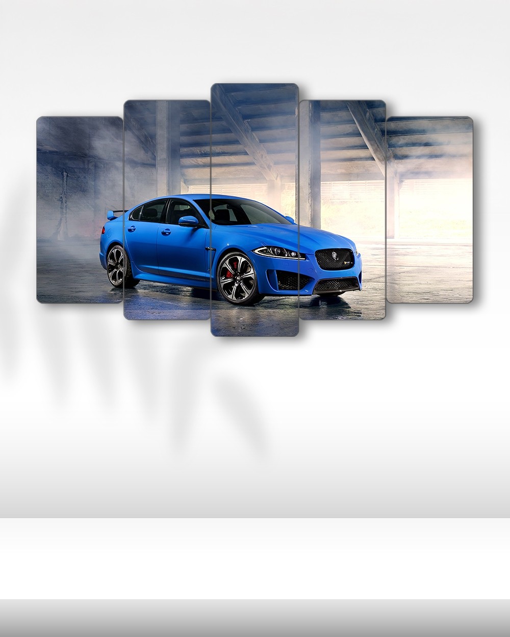 Jaguar XFR-S Mavi Güç - 5 Parçalı Araba Tablo