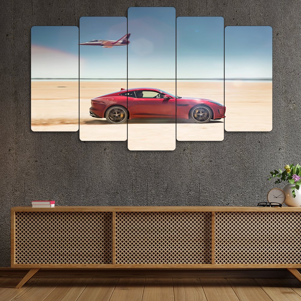 Jaguar F-Type Coupe - 5 Parçalı Araba Tablo