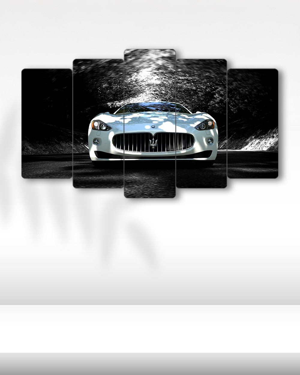 Maserati GranTurismo - 5 Parçalı Araba Tablo
