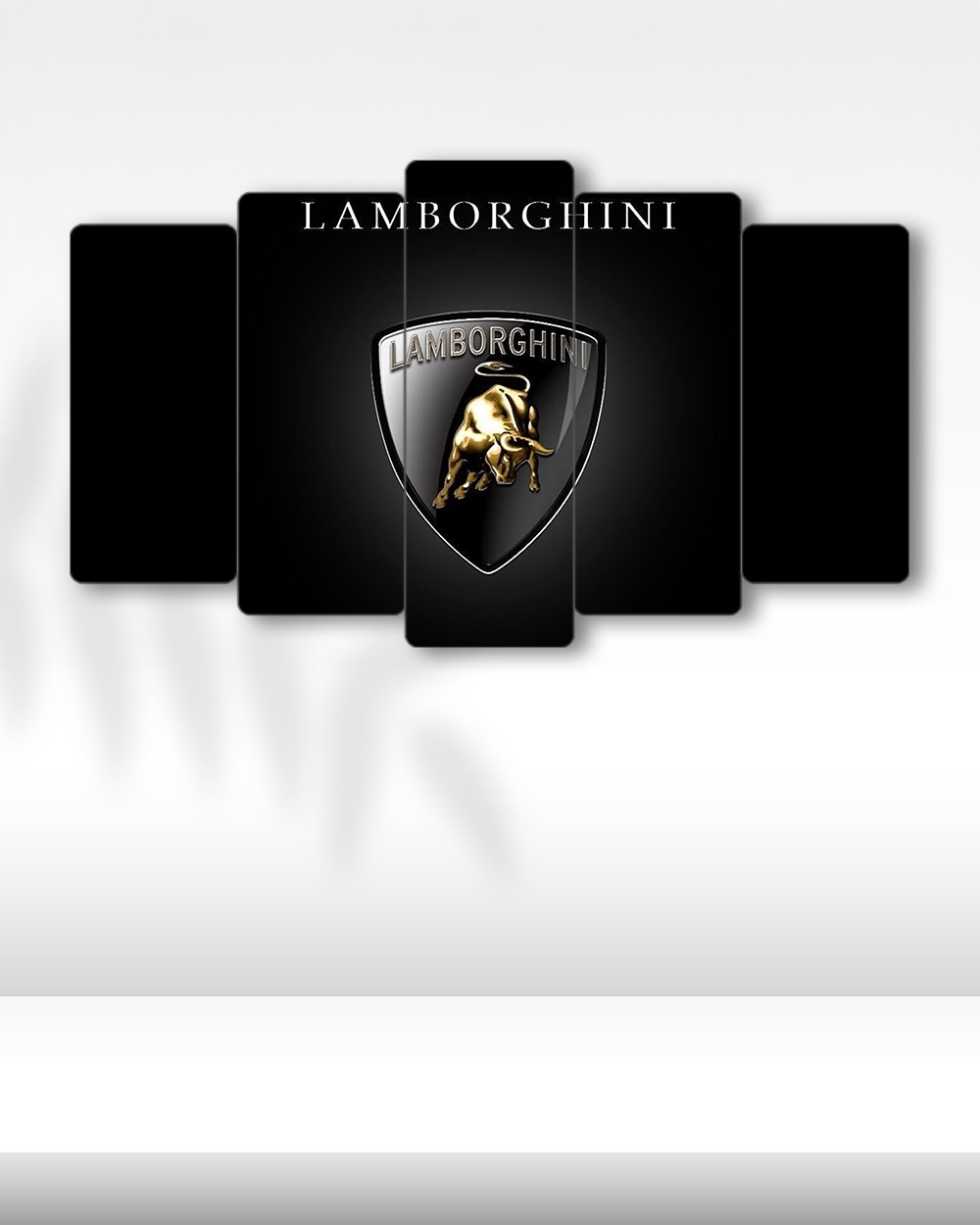 Lamborghini Logolu - 5 Parçalı Araba Tablo