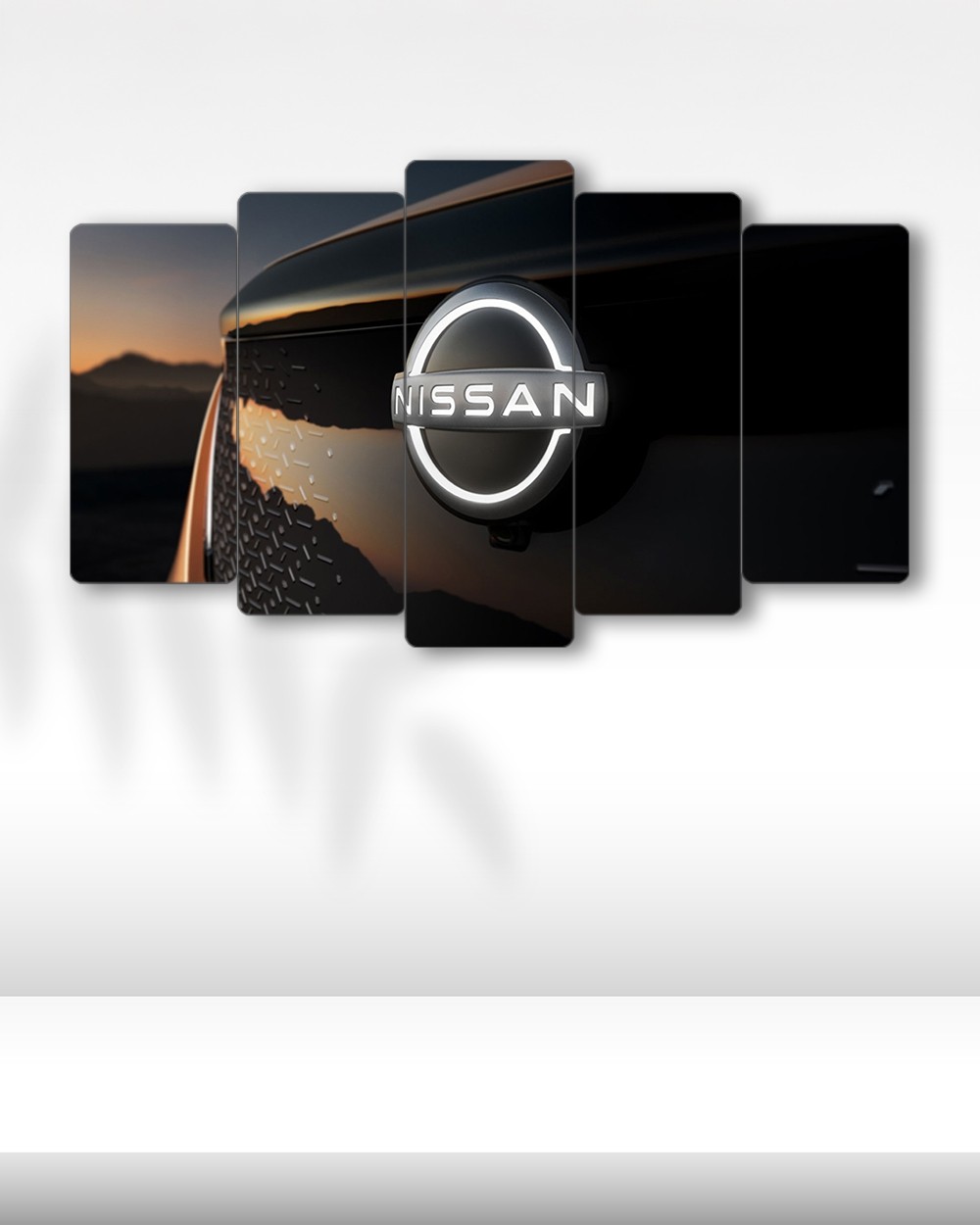 Nissan Logo - 5 Parçalı Araba Tablo