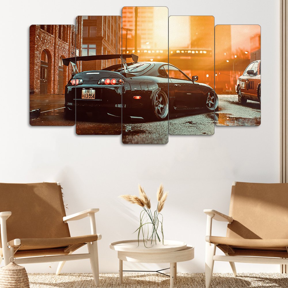 Toyota Supra MK4 - 5 Parçalı Araba Tablo