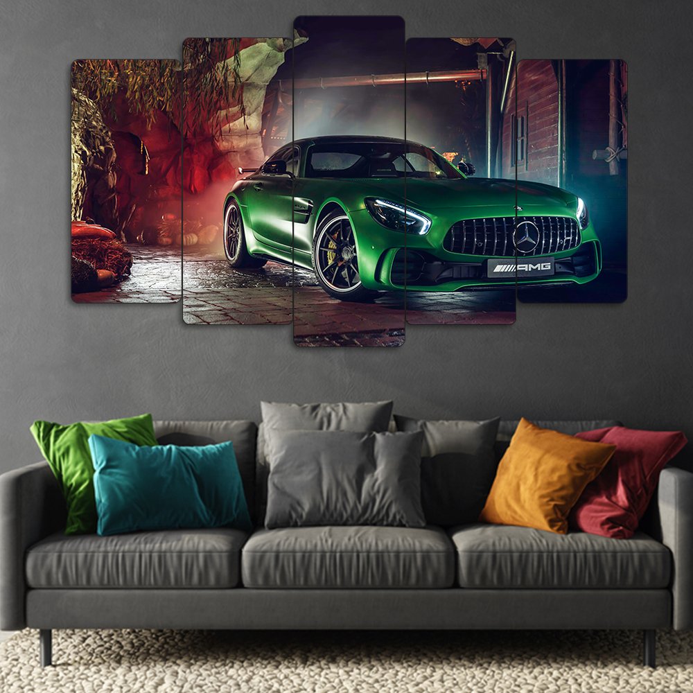 Mercedes-AMG GT R - 5 Parçalı Araba Tablo
