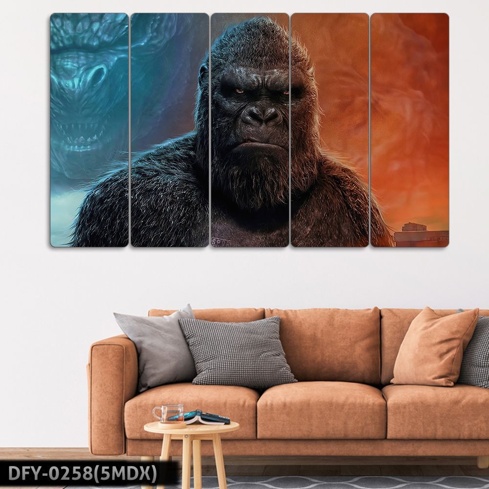 Godzilla vs Kong, King Kong - 5 Parçalı Tablo