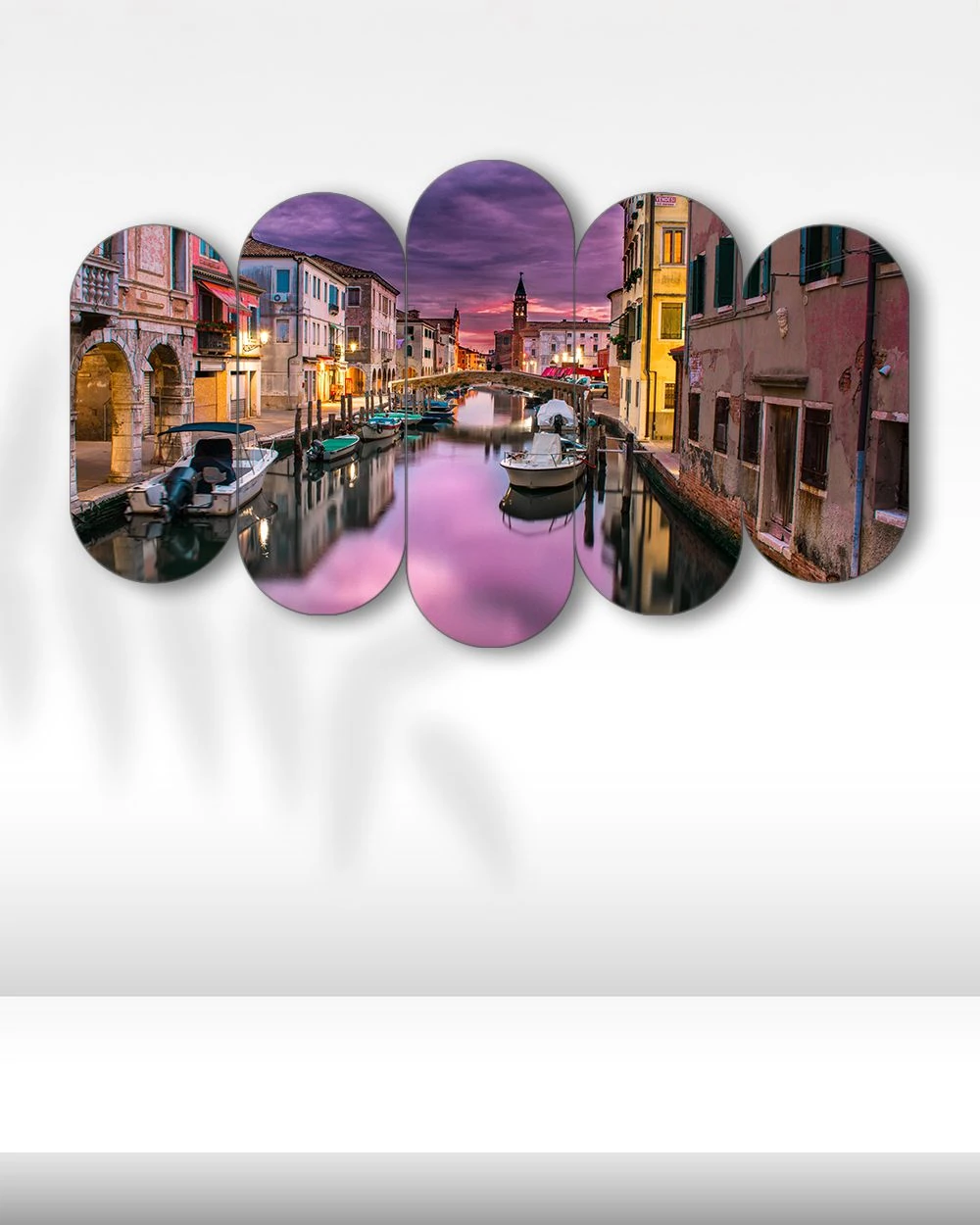 Venedik Kanalları - 5 Parçalı Tablo
