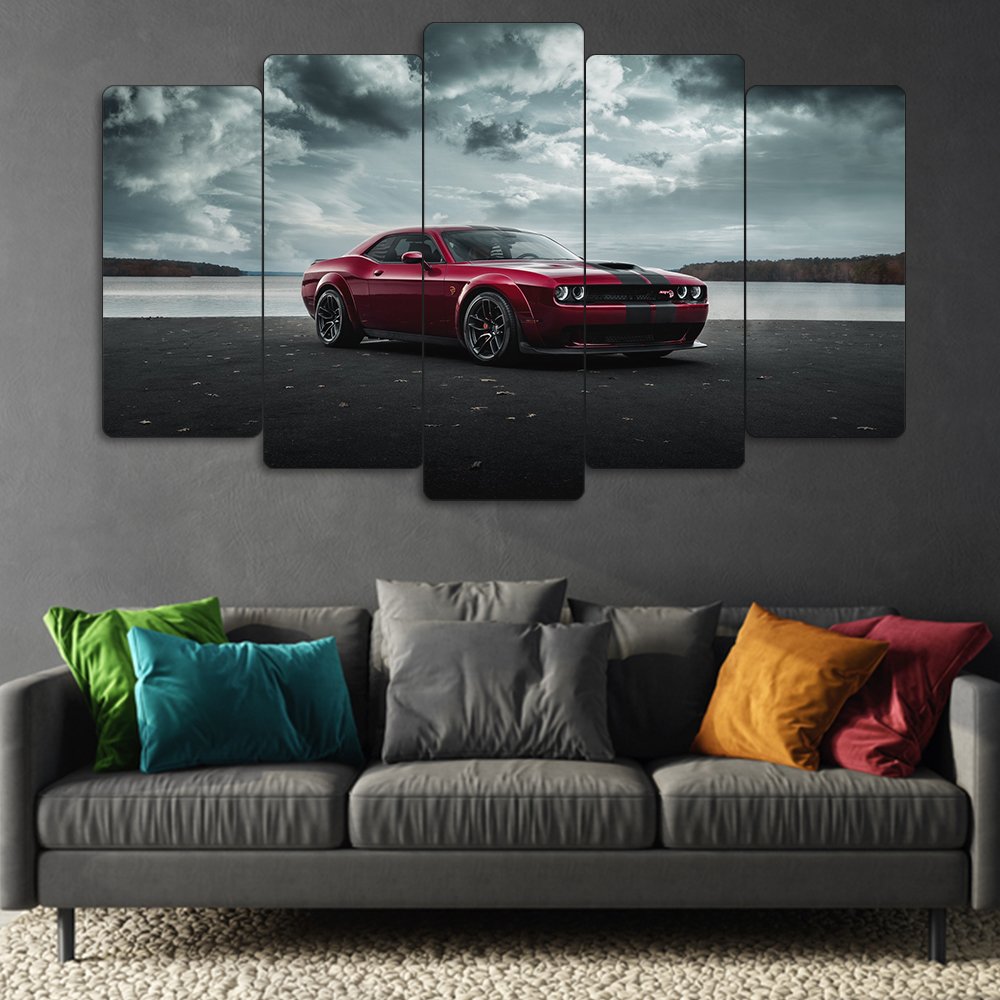 Dodge Challenger SRT - 5 Parçalı Araba Tablo
