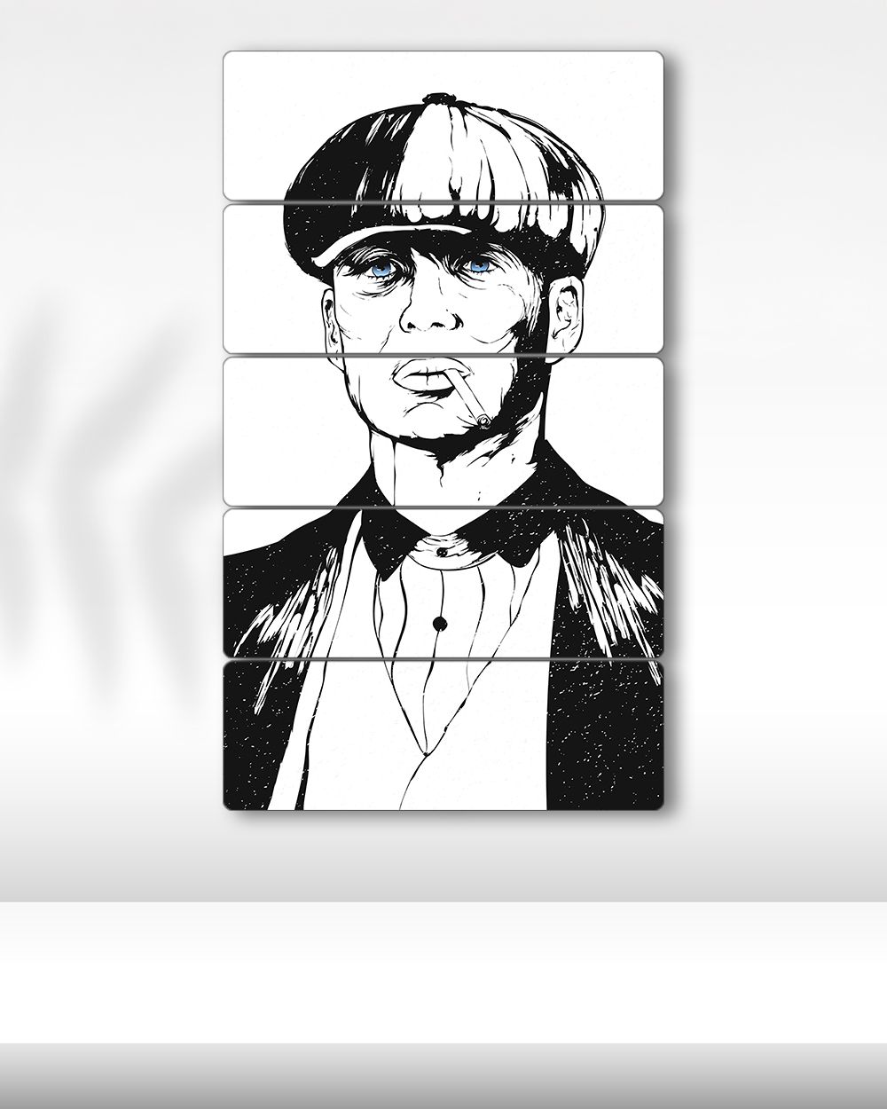 Peaky Blinders, Thomas Shelby Çizim - 5 Parçalı Tablo