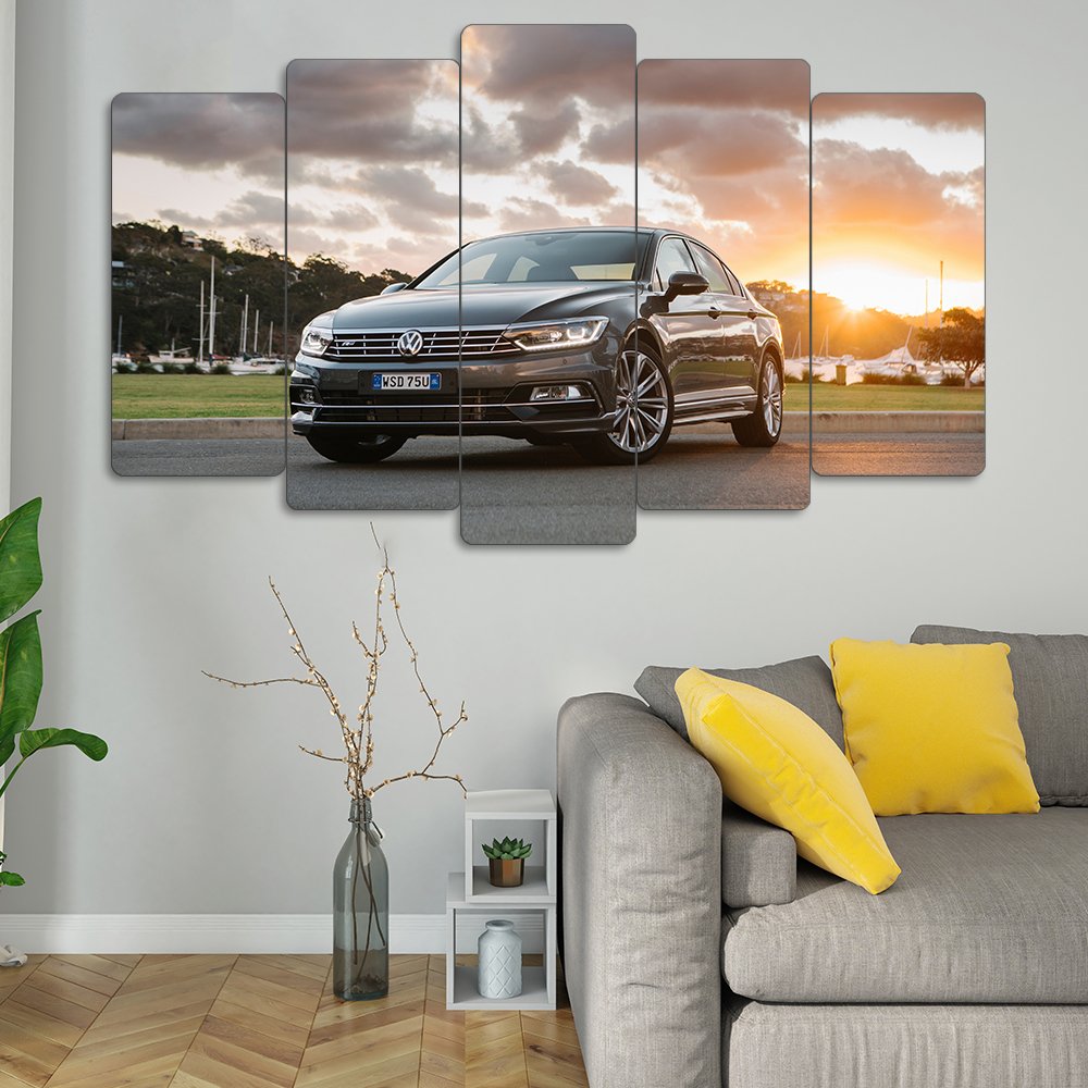Volkswagen Passat Sunset - 5 Parçalı Araba Tablo