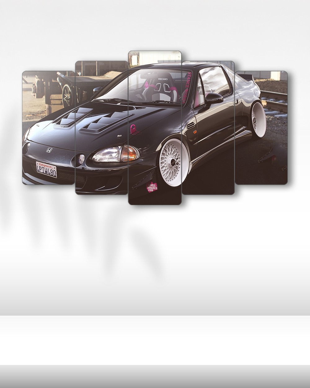 Honda CR-X Del Sol - 5 Parçalı Araba Tablo