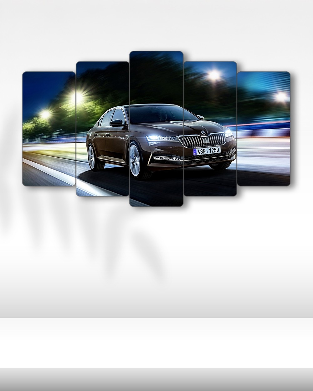 Skoda Superb L&K - 5 Parçalı Araba Tablo