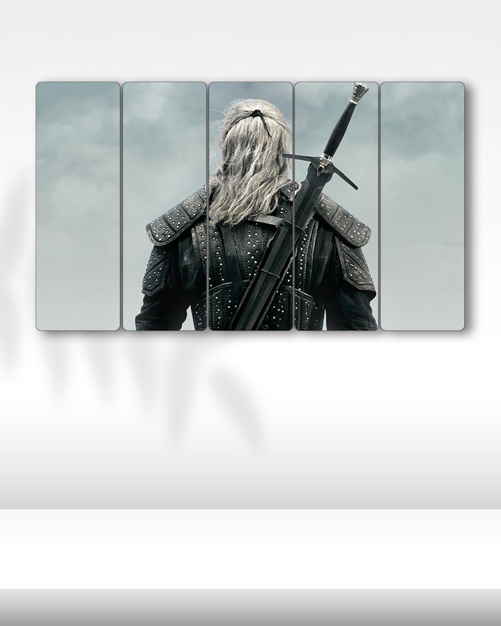The Witcher, Geralt Sırt Görünümü - 5 Parçalı Tablo