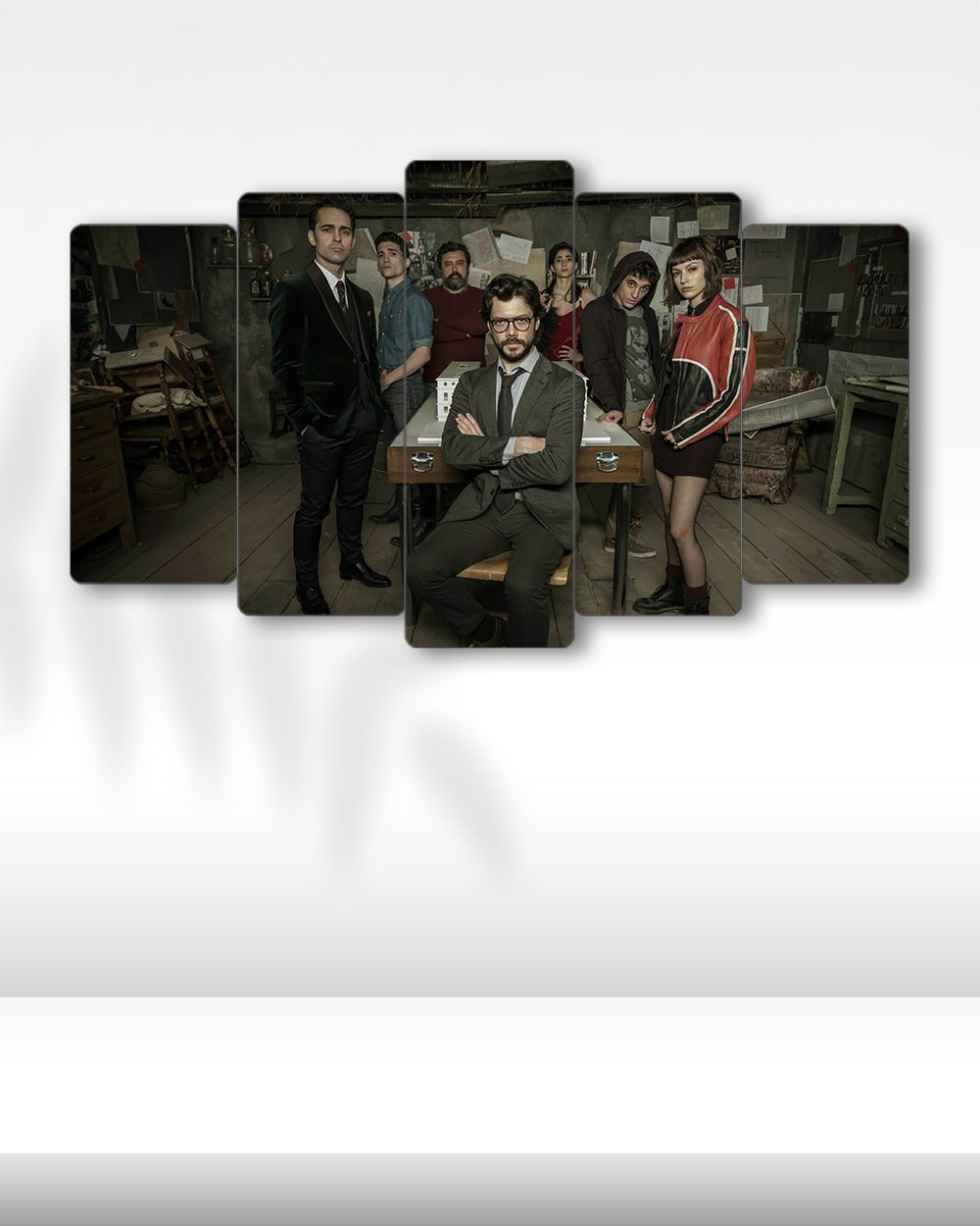 La Casa De Papel, Kadro - 5 Parçalı Tablo