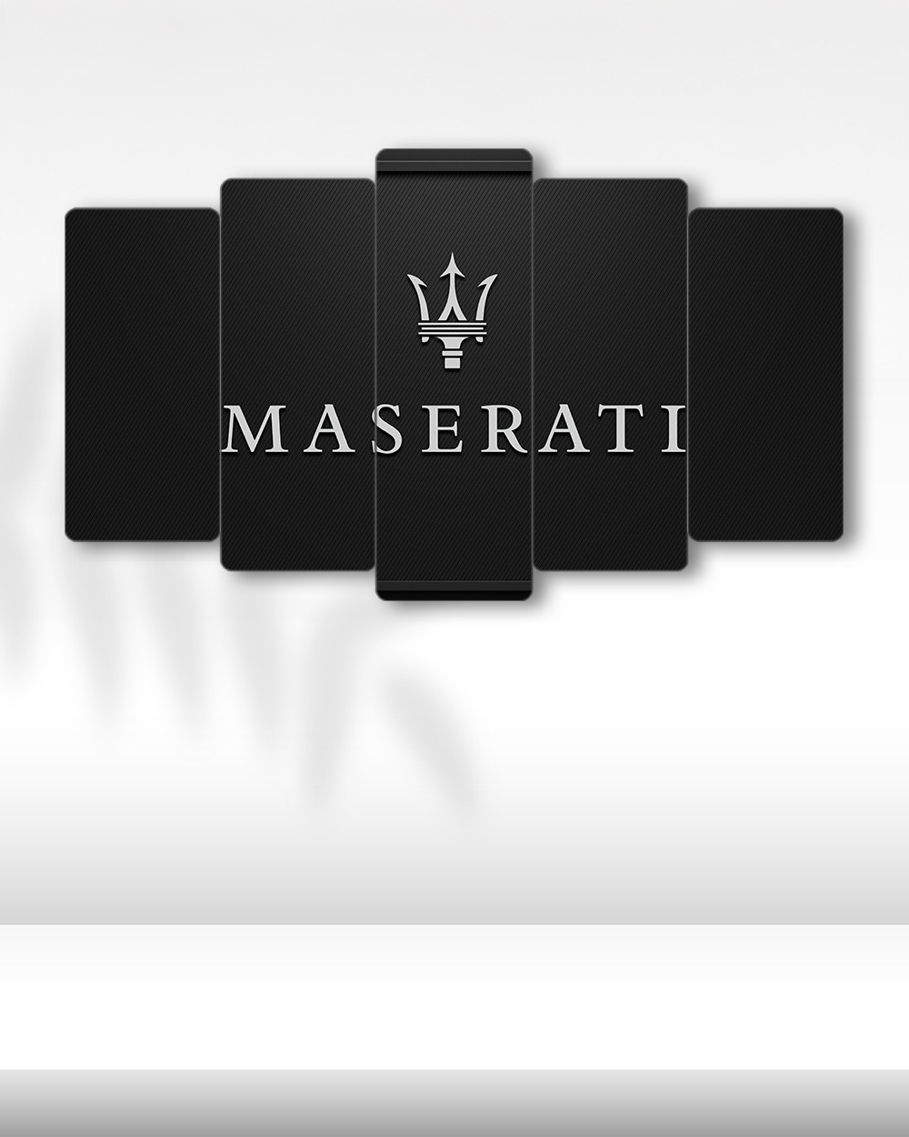 Maserati Logo - 5 Parçalı Araba Tablo