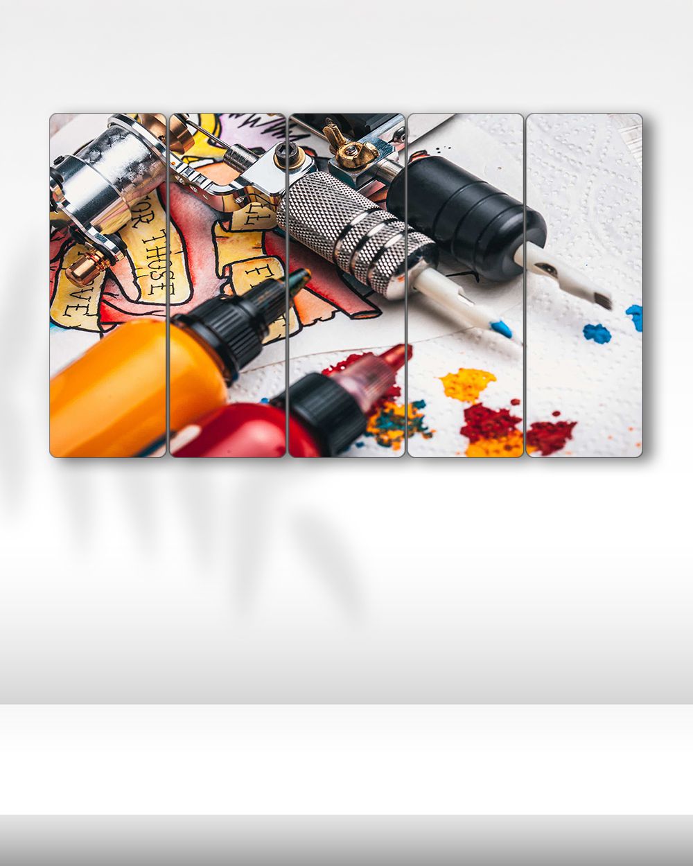 Renkli Dövme Kalemkleri, Tattoo Ink - 5 Parçalı Tablo