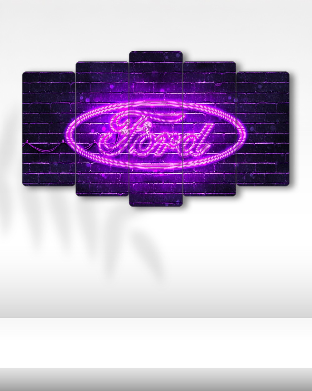 Ford Logo - 5 Parçalı Araba Tablo