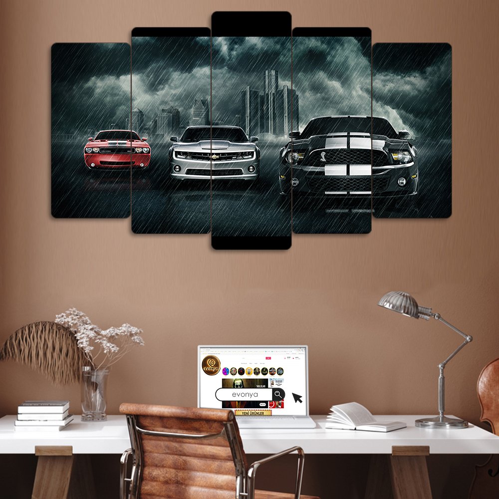 American Muscle Gücü - 5 Parçalı Araba Tablo