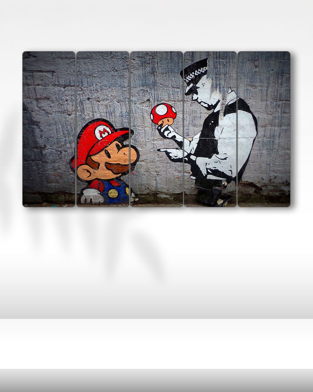 Mario ve Mantar Sorgusu - 5 Parçalı Tablo