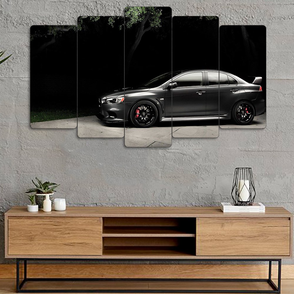 Mitsubishi Lancer Evolution X - 5 Parçalı Araba Tablo