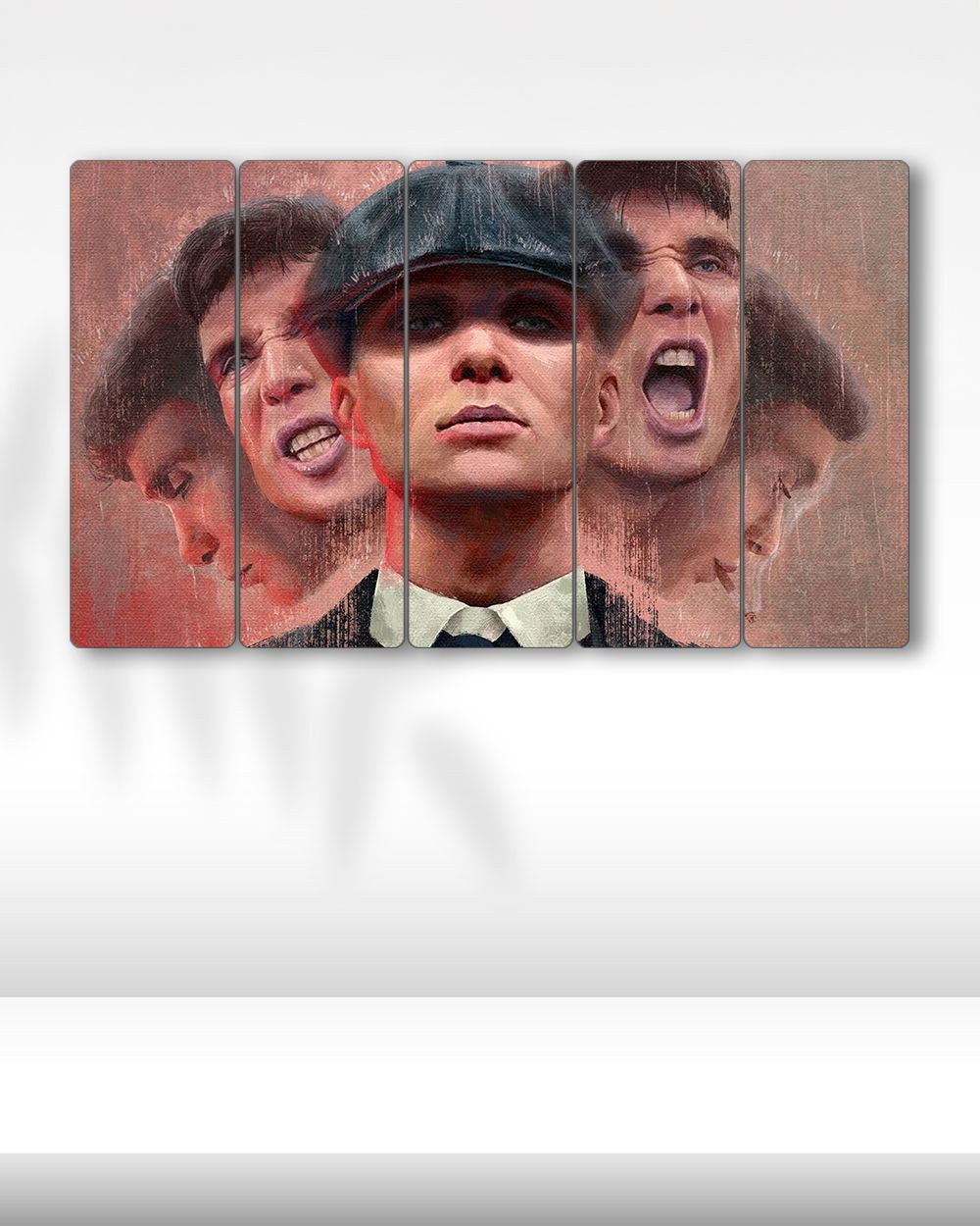 Peaky Blinders, Thomas Shelby Portre - 5 Parçalı Tablo