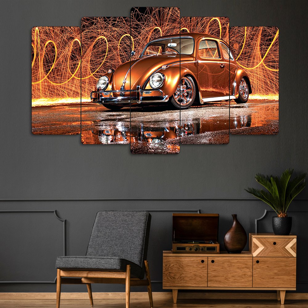 Vosvos Copper Glow - 5 Parçalı Araba Tablo