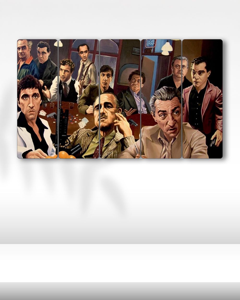 Efsane Filmler Masada - 5 Parçalı Tablo