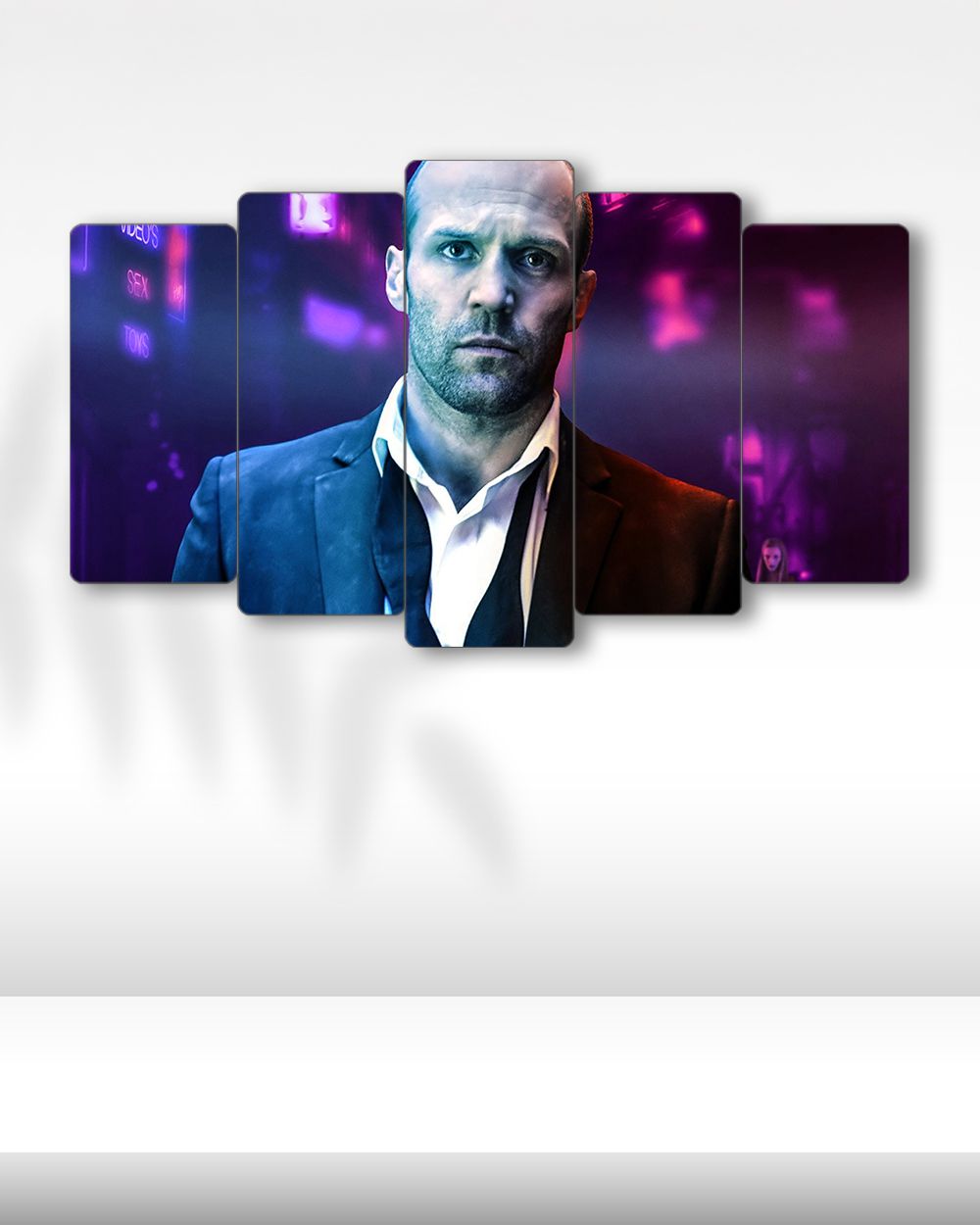 Jason Statham, Neon Işıklar - 5 Parçalı Tablo