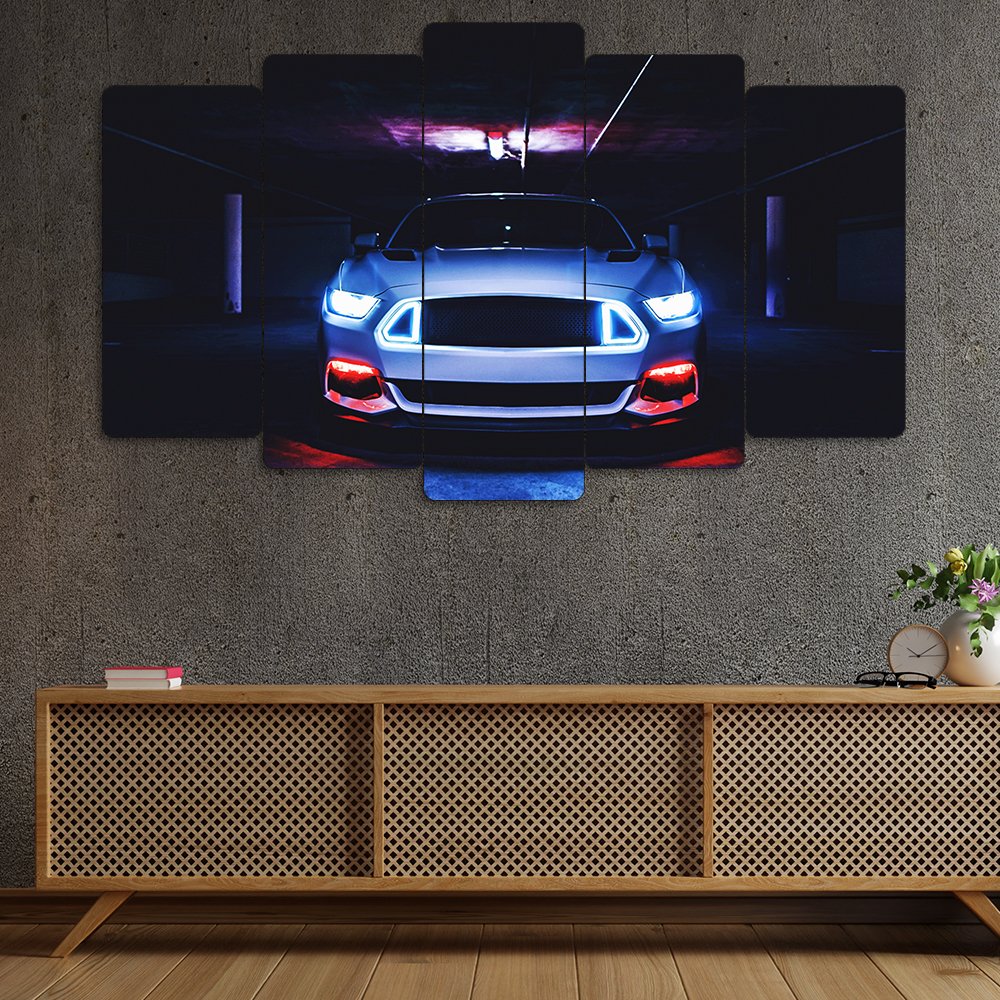 Ford Mustang GT - 5 Parçalı Araba Tablo