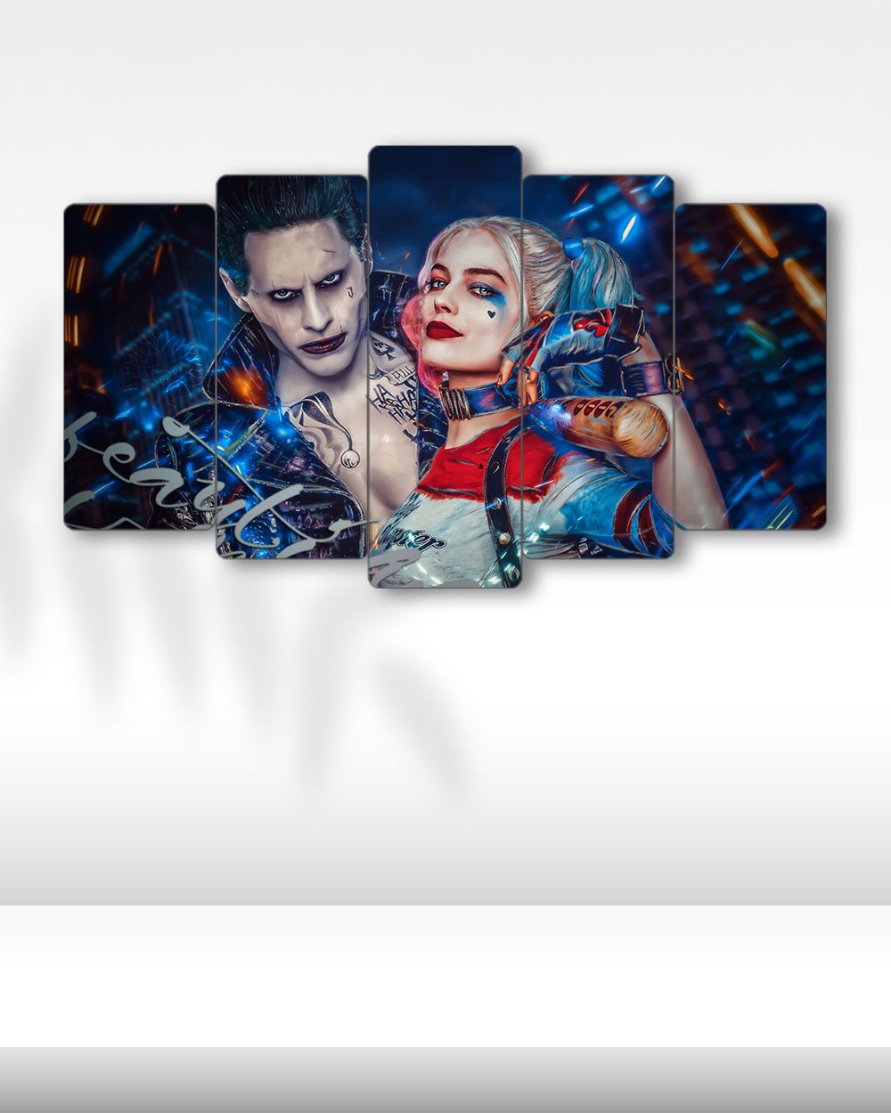 Suicide Squad, Joker ve Harley Quinn - 5 Parçalı Tablo