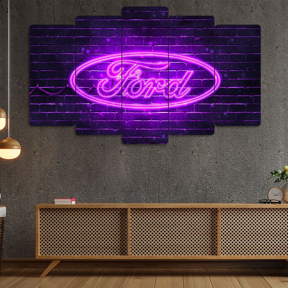 Ford Logo - 5 Parçalı Araba Tablo