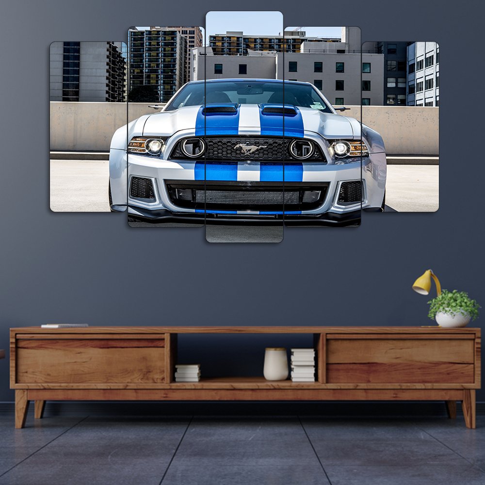 Ford Mustang GT - 5 Parçalı Araba Tablo