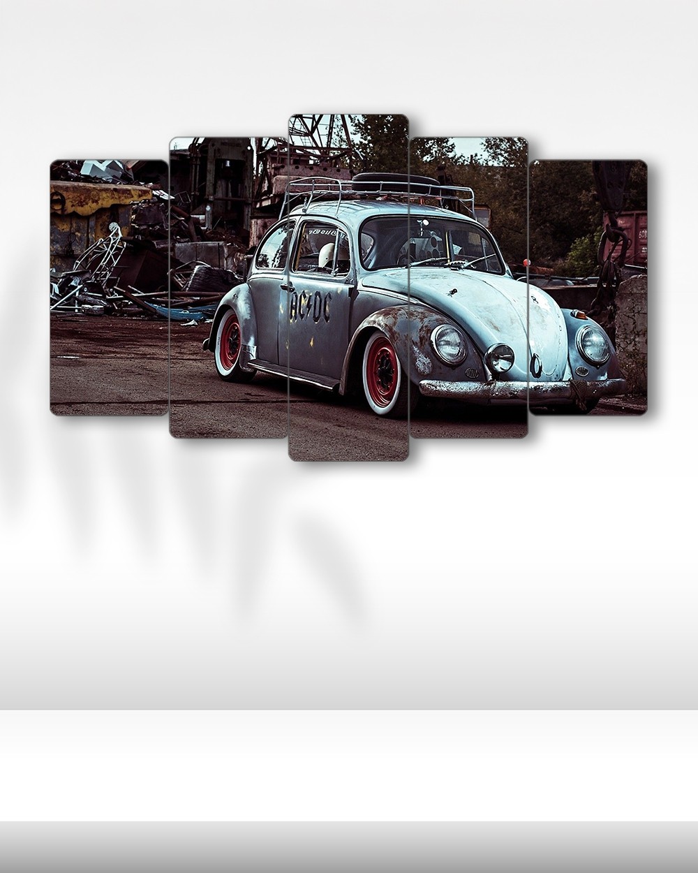 Vosvos Rat Rod - 5 Parçalı Araba Tablo
