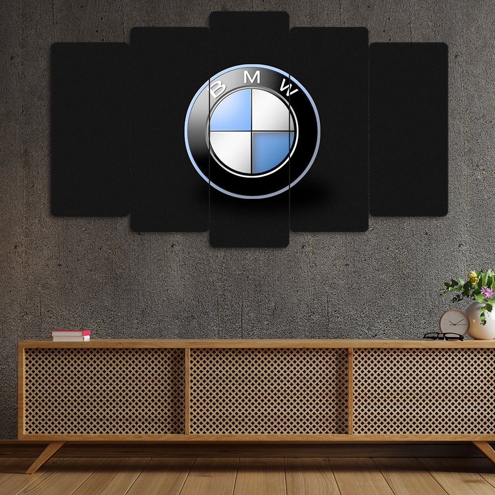 BMW Logolu - 5 Parçalı Araba Tablo