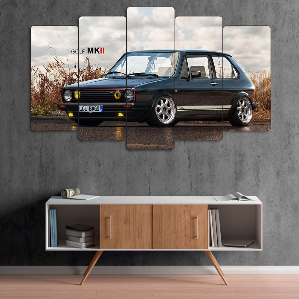 Volkswagen Golf MK2 Classic - 5 Parçalı Araba Tablo