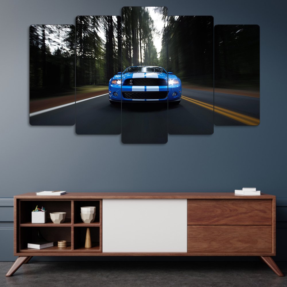 Ford Mustang Shelby GT500 - 5 Parçalı Araba Tablo