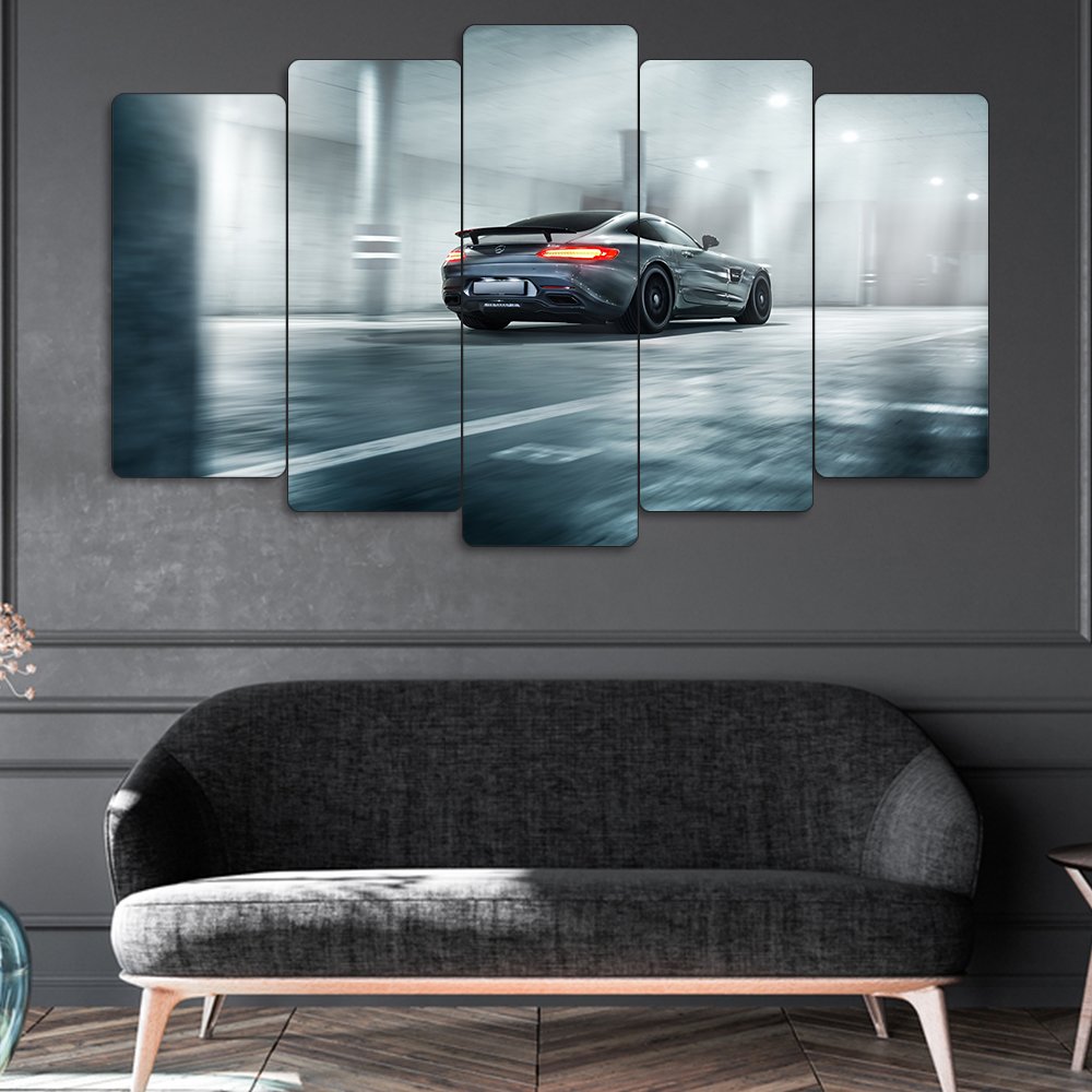 Mercedes-AMG GT - 5 Parçalı Araba Tablo