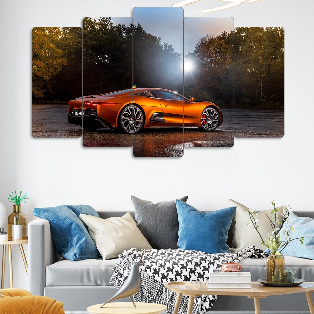 Jaguar C-X75 Hypercar - 5 Parçalı Araba Tablo