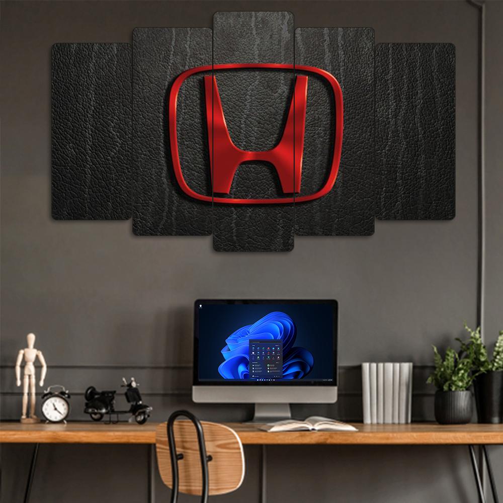 Honda Type R Logo - 5 Parçalı Araba Tablo