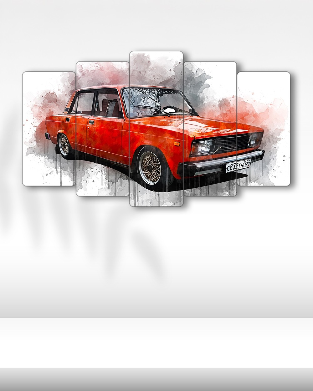 Lada VAZ 2107 Classic - 5 Parçalı Araba Tablo