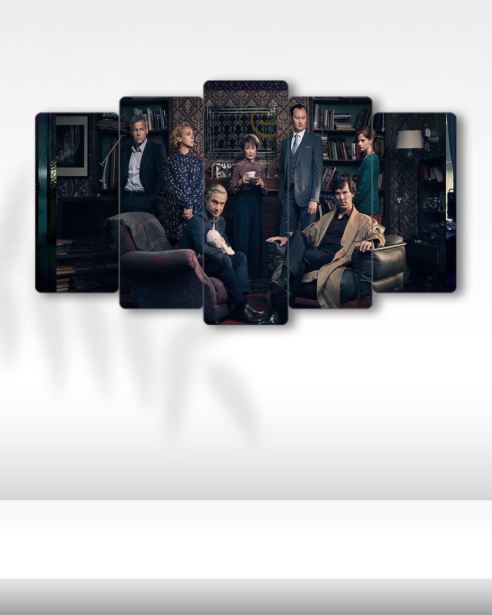 Sherlock Kadro - 5 Parçalı Tablo