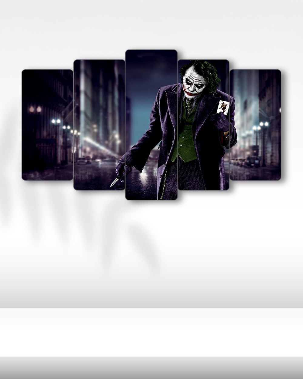 The Dark Knight, Joker Elinde Kart ile - 5 Parçalı Tablo