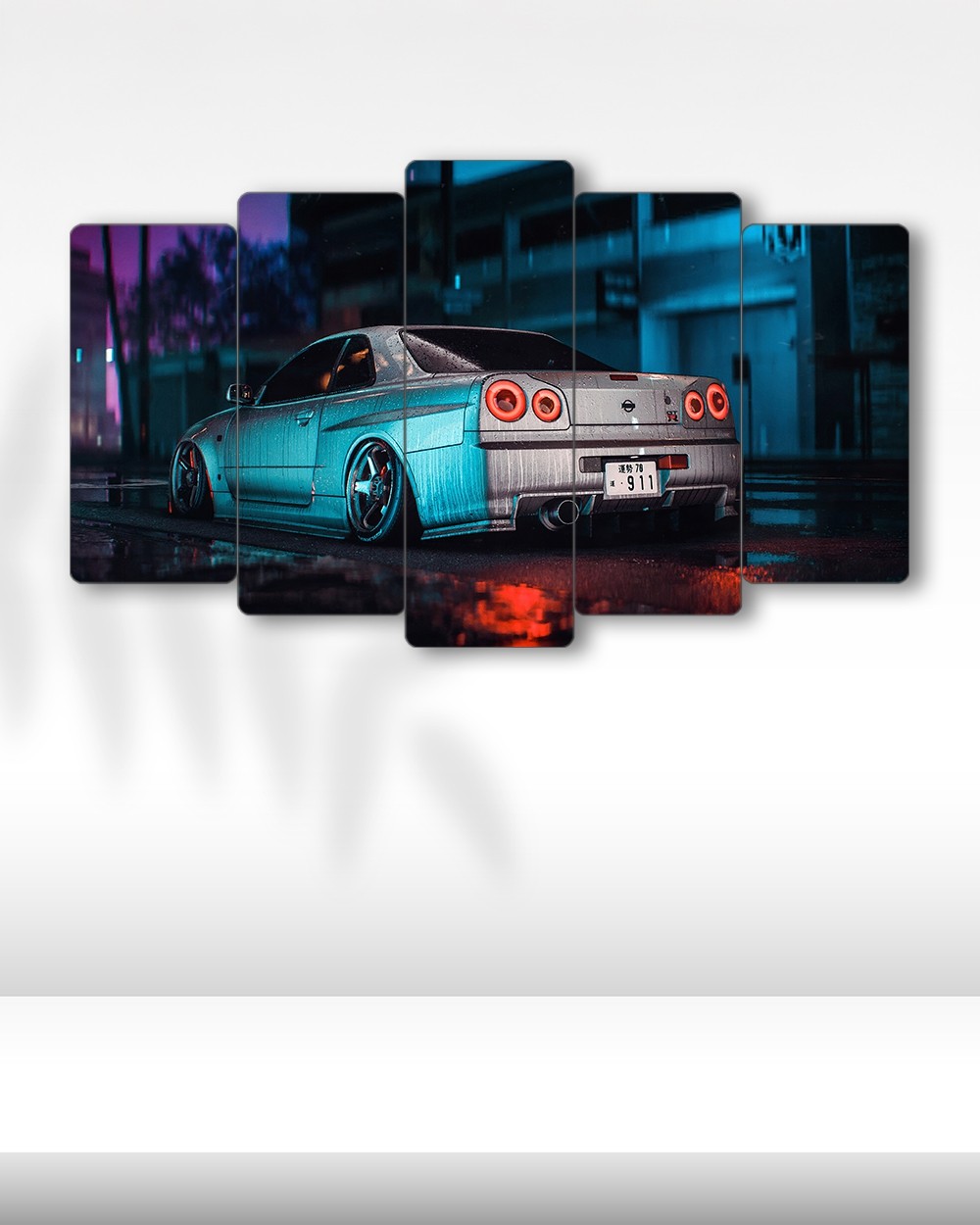 Nissan Skyline GT-R R34 - 5 Parçalı Araba Tablo