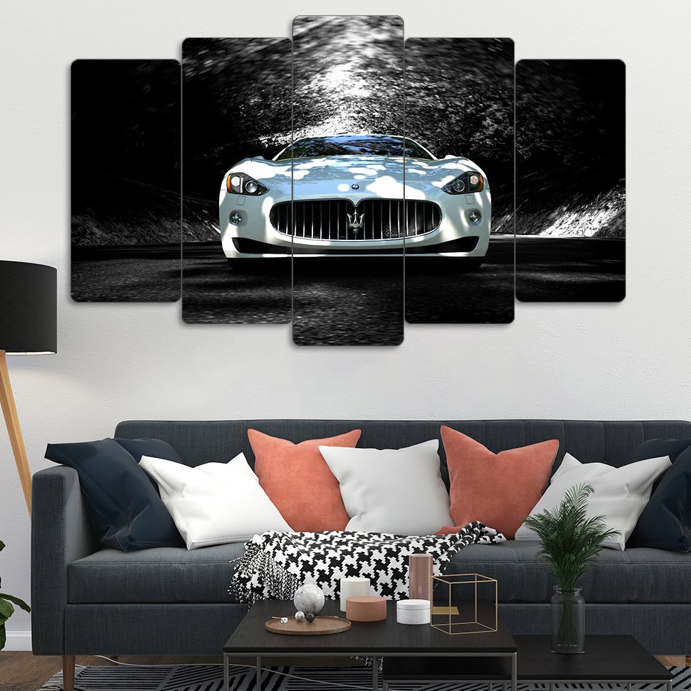 Maserati GranTurismo - 5 Parçalı Araba Tablo