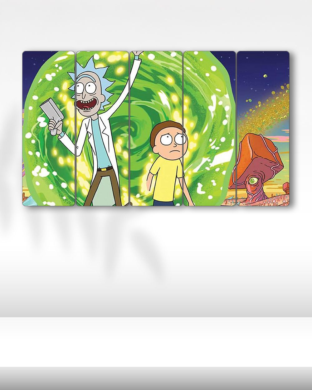 Rick and Morty, Portal Sahnesi - 5 Parçalı Tablo