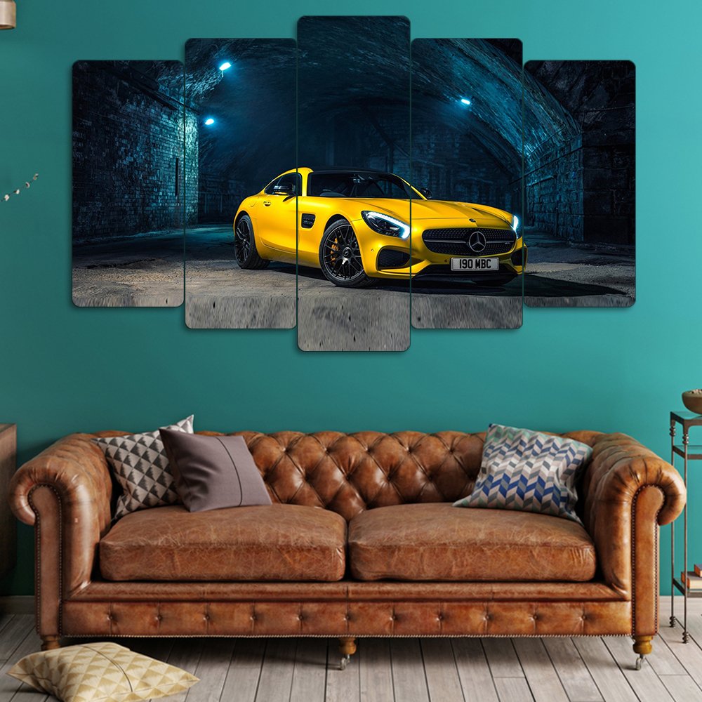 Mercedes-AMG GT - 5 Parçalı Araba Tablo