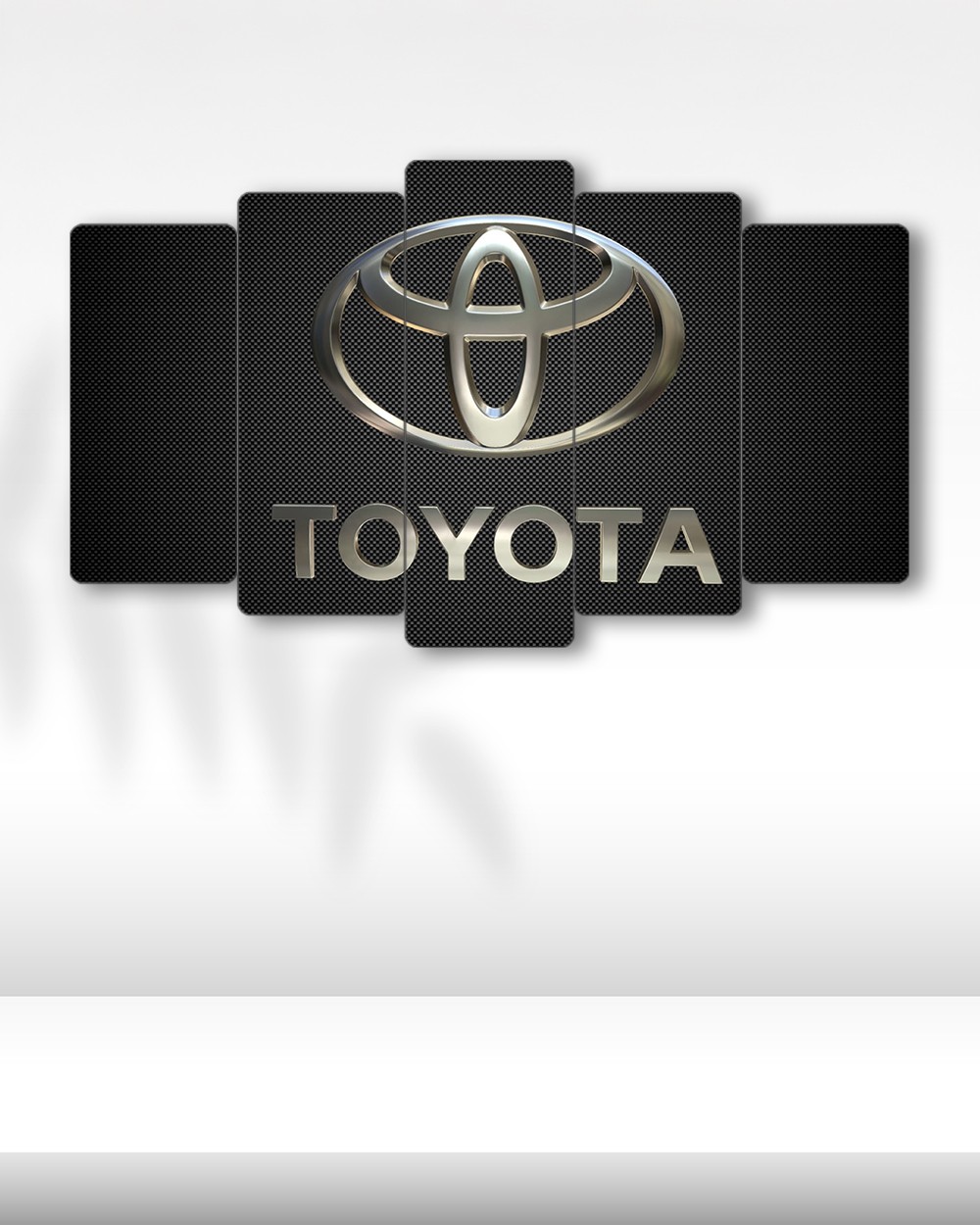 Toyota Logo - 5 Parçalı Araba Tablo