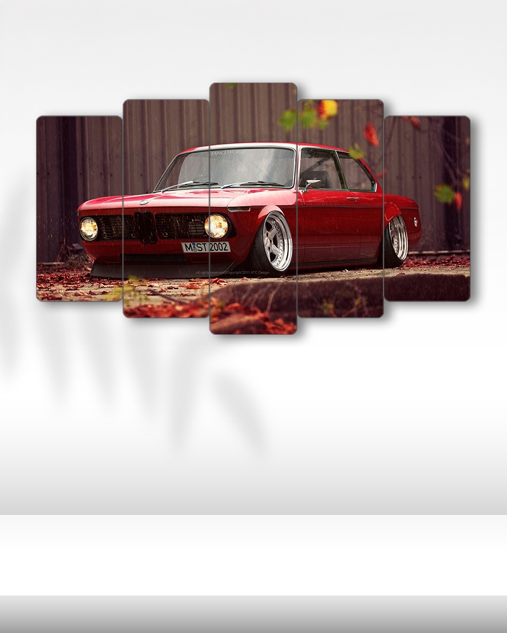 BMW 2002 Classic - 5 Parçalı Araba Tablo