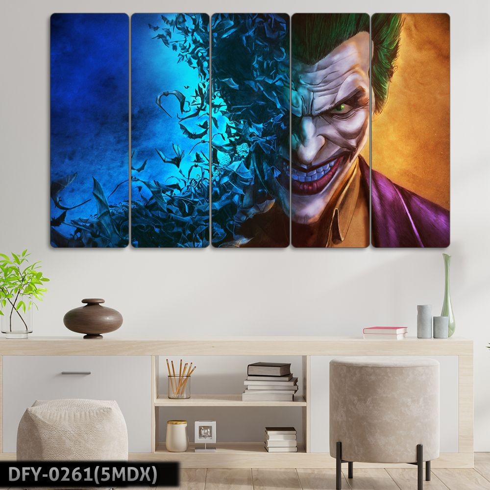Joker ve Yarasalar - 5 Parçalı Tablo