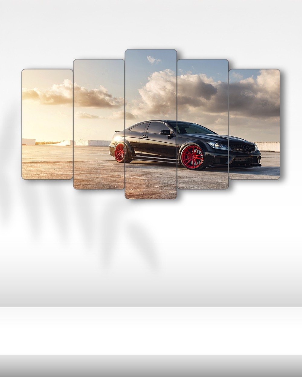 Mercedes-Benz C63 AMG - 5 Parçalı Araba Tablo